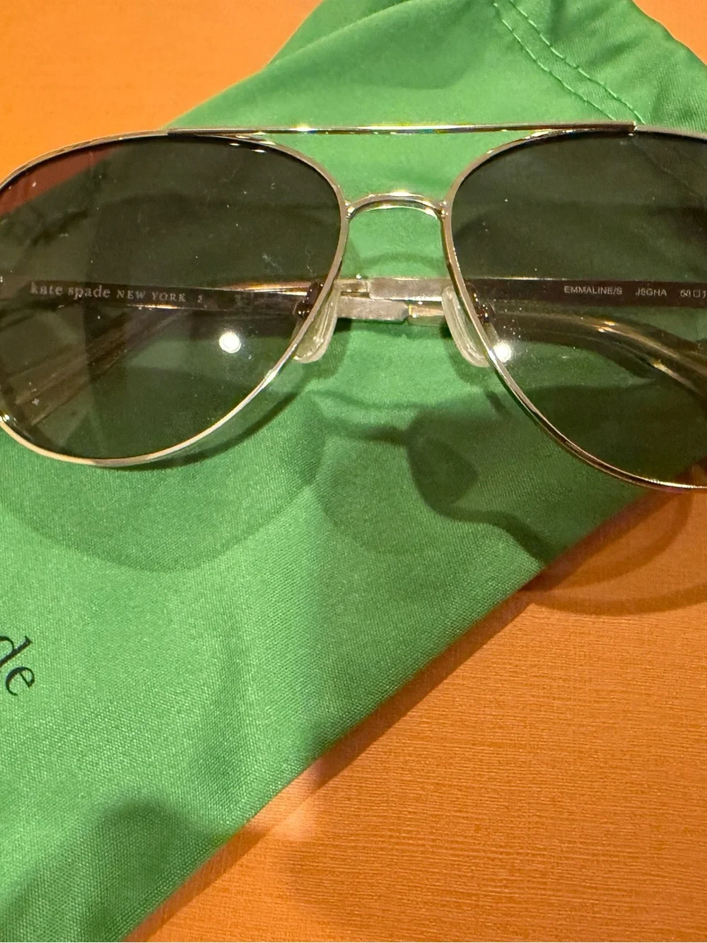 kate spade Gold Frame Emmaline Aviator Sunglasses